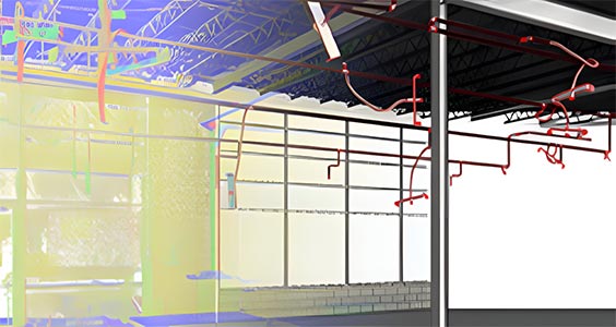 Commercial warehouse Scan to BIM overview